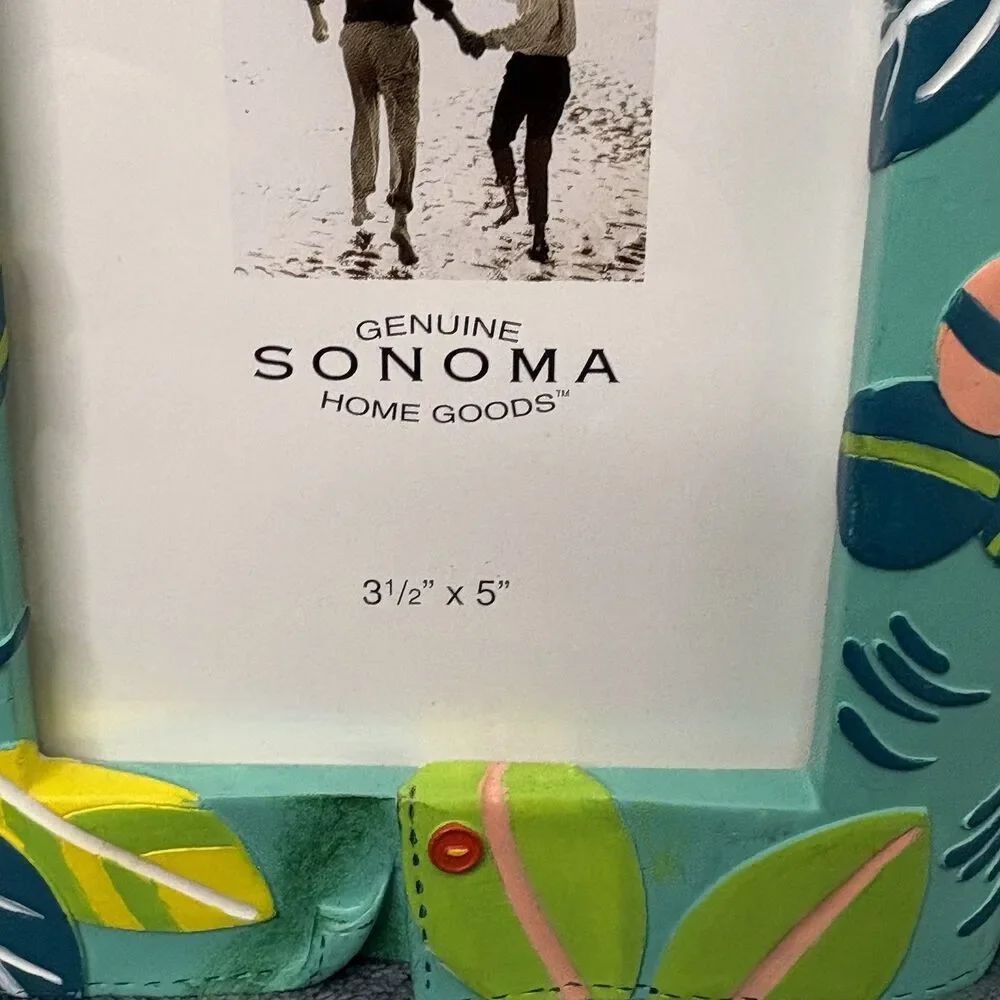 Sonoma Home Goods Hawaiian Aloha Shirt Picture Frame 3.5x5